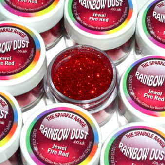 Rainbow Dust dekorativer Glitzer - feuerrot -5g-