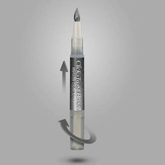 Rainbow Dust Click-Twist Brush® Lebensmittelstift - Metallic Light Silber