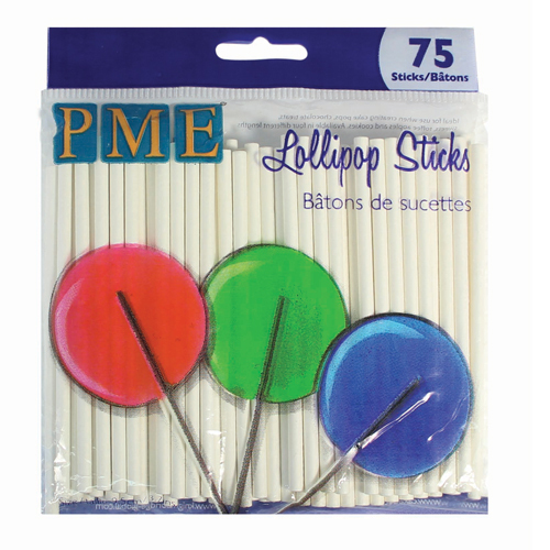 PME Cake Pop Stiele, Lollipop Sticks - 9,5 cm- 75Stck.