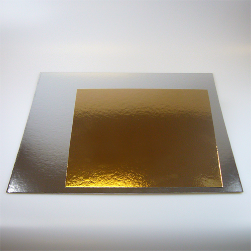 FunCakes Tortenplatte silber/gold quadratisch 30cm 3er Sparpack
