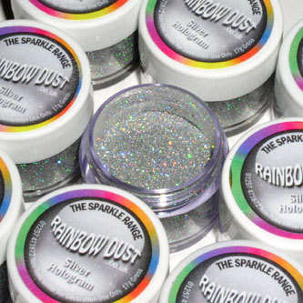 Rainbow Dust Dekorativer Glitzer - Silber Hologram - 5g