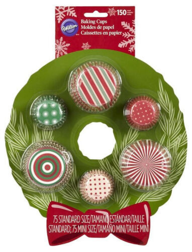 Wilton Mixed Standard & Mini Baking Cups on Wreath 150/Pkg Cupcakeförmchen