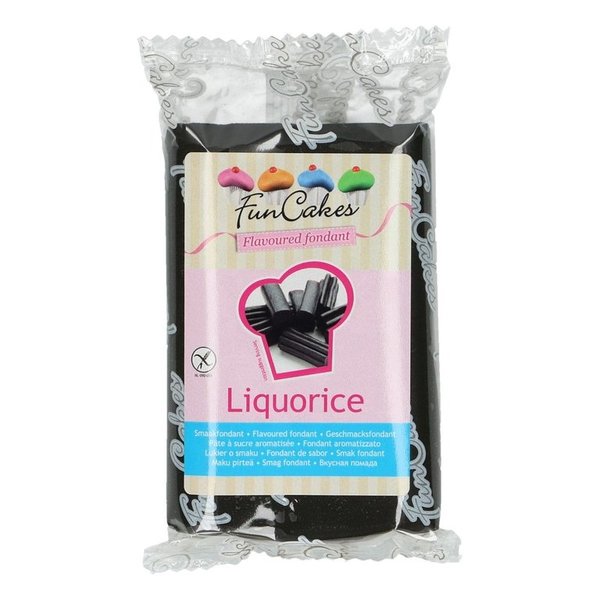 FunCakes Geschmacksfondant Lakritz schwarz Liquorice 250g