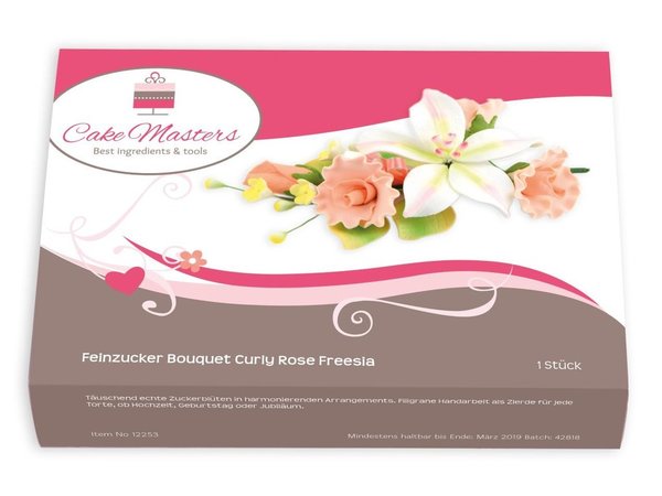 Cake-Masters Feinzucker Bouquet Curly Rose Freesia