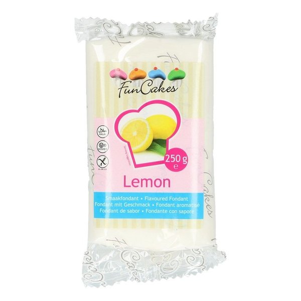 FunCakes Geschmacksfondant Lemon Zitrone weiß 250g